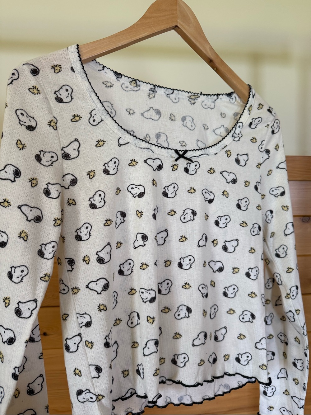 Ardene Peanuts Snoopy Pointelle Pajama Top